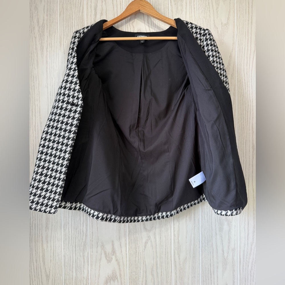 Express Houndstooth Blazer Single Button Size 10 … - image 2